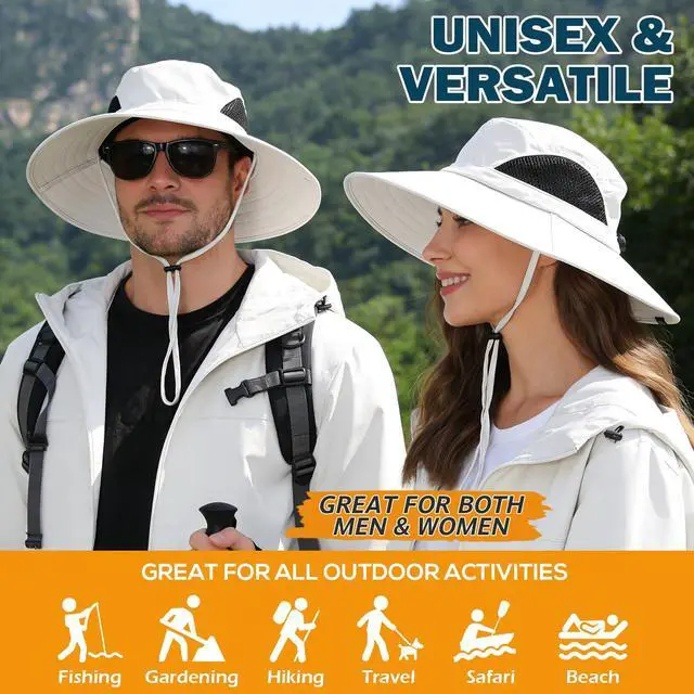 Alt view image 2 of 7 - Wide Brim Sun Bucket Hat, Waterproof Boonie Hat for Men & Women