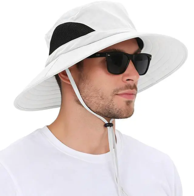 Main image of Wide Brim Sun Bucket Hat, Waterproof Boonie Hat for Men & Women