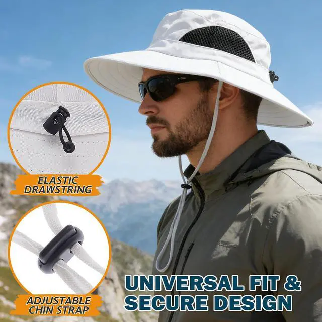Alt view image 4 of 7 - Wide Brim Sun Bucket Hat, Waterproof Boonie Hat for Men & Women