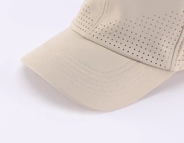 Alt view image 4 of 7 - Water Repellent UPF50+ Quick Dry Sun Hat Running Baseball Cap for Men Women Beach Golf Hat Light Khaki Medium