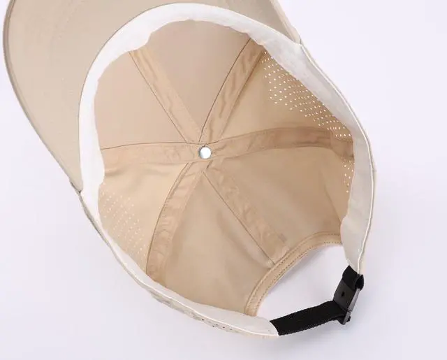 Alt view image 7 of 7 - Water Repellent UPF50+ Quick Dry Sun Hat Running Baseball Cap for Men Women Beach Golf Hat Light Khaki Medium