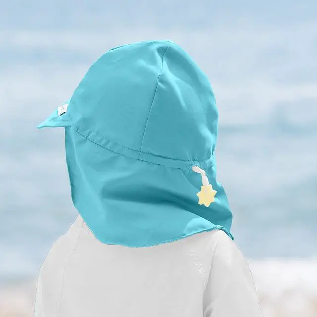Alt view image 3 of 7 - i play. Baby Flap Sun Protection Swim Hat, Aqua, 0-6 Months