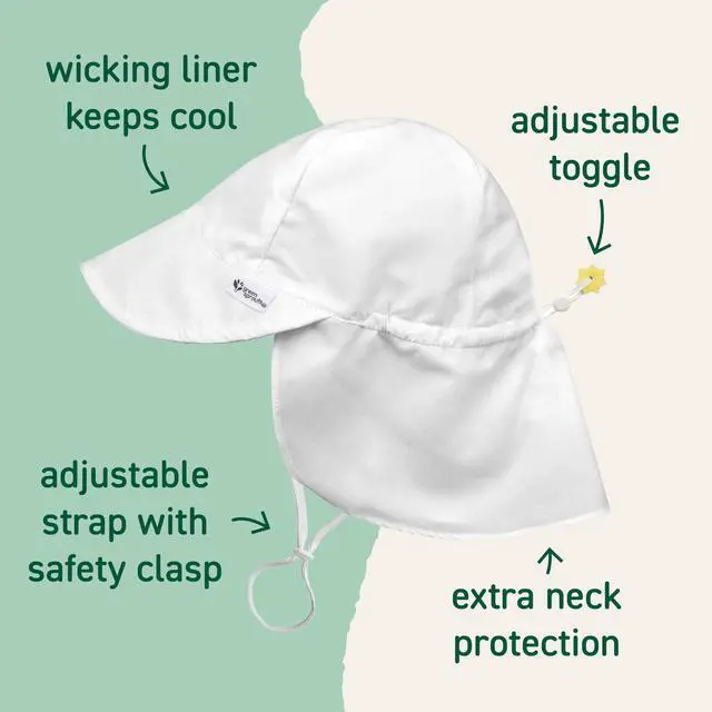Alt view image 5 of 7 - i play. Baby Flap Sun Protection Swim Hat, Aqua, 0-6 Months