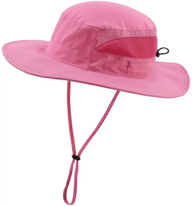 Main image of Women's UPF 50+ Safari Sun Hat Breathable UV Protection Fishing Hat (Hot Pink)