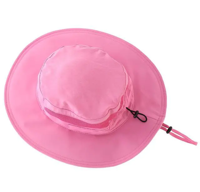 Alt view image 4 of 7 - Women's UPF 50+ Safari Sun Hat Breathable UV Protection Fishing Hat (Hot Pink)