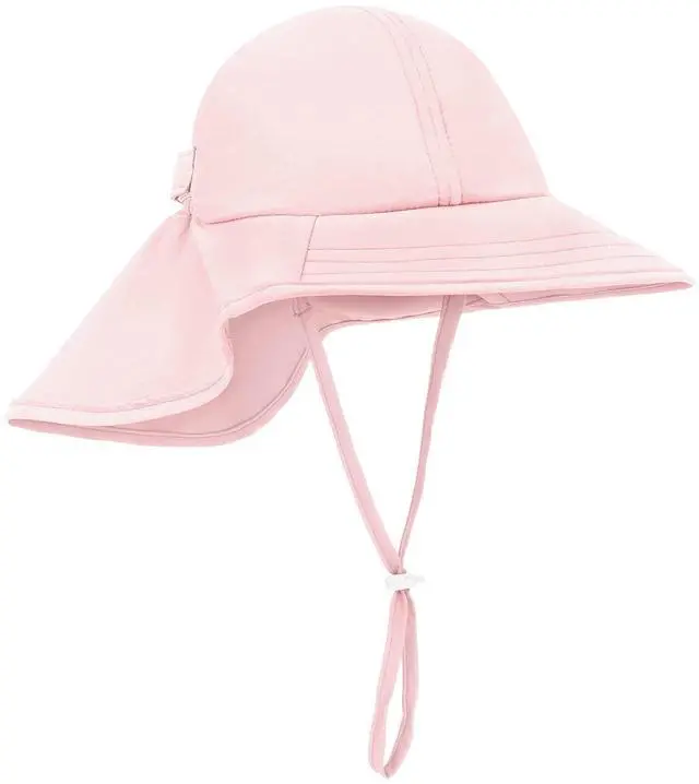 Main image of Sunhat Infant Toddler & Kids Summer Water Flap Baby Swim hat UPF 50 Boy & Girl Beach (US, Age, 0 Months, 6 Months, Light Pink)