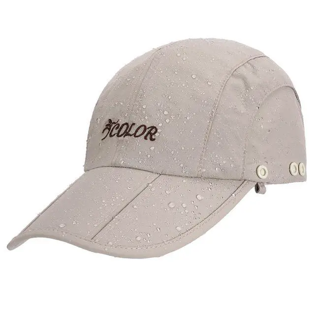 Alt view image 7 of 7 - Sun Hat for Men Women Neck Flap Ponytail Hats,UPF50+ Foldable Sun Cap Sun Protection Hat Summer Outdoor Fishing Hat Khaki
