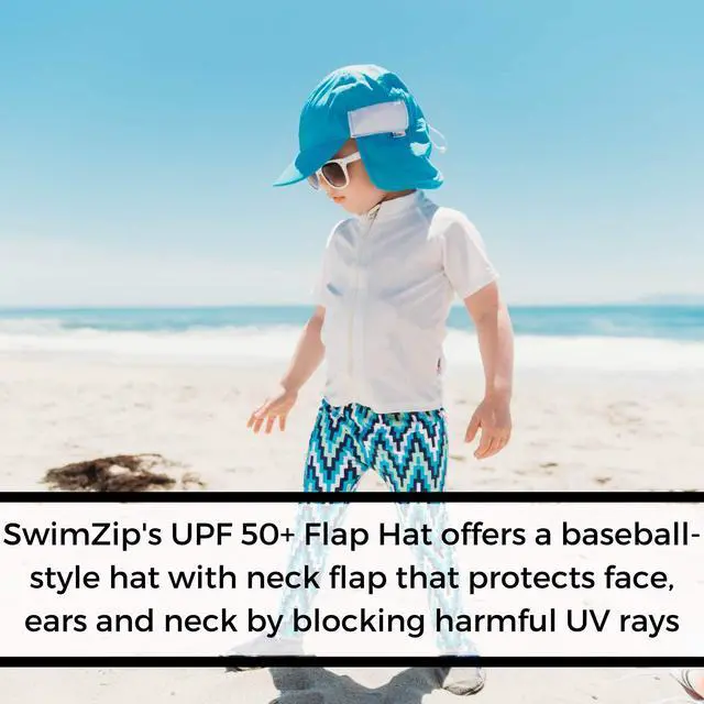 Alt view image 3 of 7 - Sun Hat with Neck Flap | UPF 50+ Protection for Baby, Toddler, and Kids Aqua
