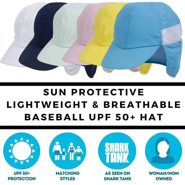 Alt view image 4 of 7 - Sun Hat with Neck Flap | UPF 50+ Protection for Baby, Toddler, and Kids Aqua
