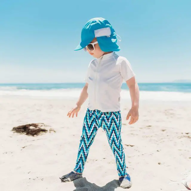 Alt view image 7 of 7 - Sun Hat with Neck Flap | UPF 50+ Protection for Baby, Toddler, and Kids Aqua