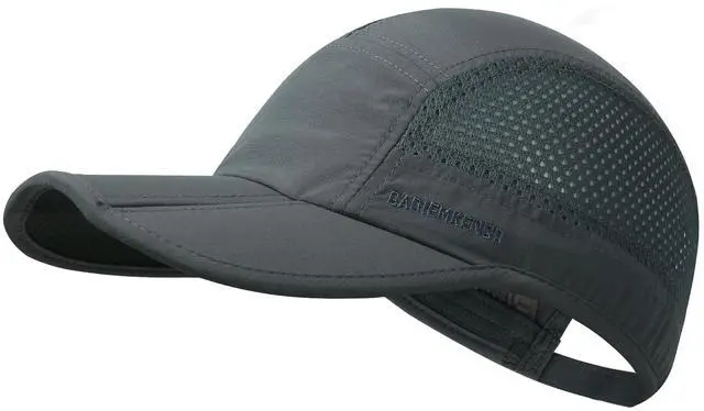Main image of Men Outdoor Hat Reflective Folding Running Sport Hats Summer Cool UPF 50 Sun Unstructured Baseball Caps for Men Women Breathable Light Quick Dry Travel Golf Hat Dark Gray