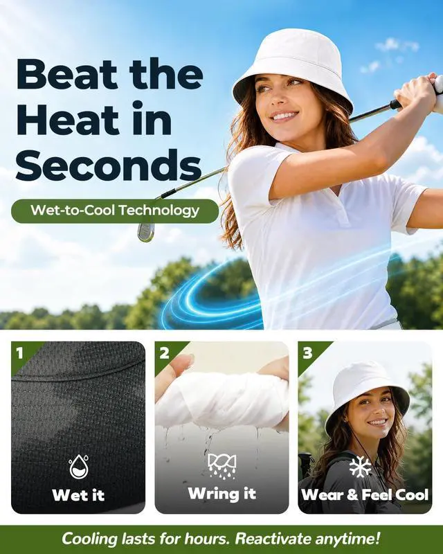 Alt view image 2 of 7 - Bucket Hat for Women Men,Packable UV Protection Sun Hat for Beach,Golf Summer Travel Outdoor Quick Dry & Foldable Caps White