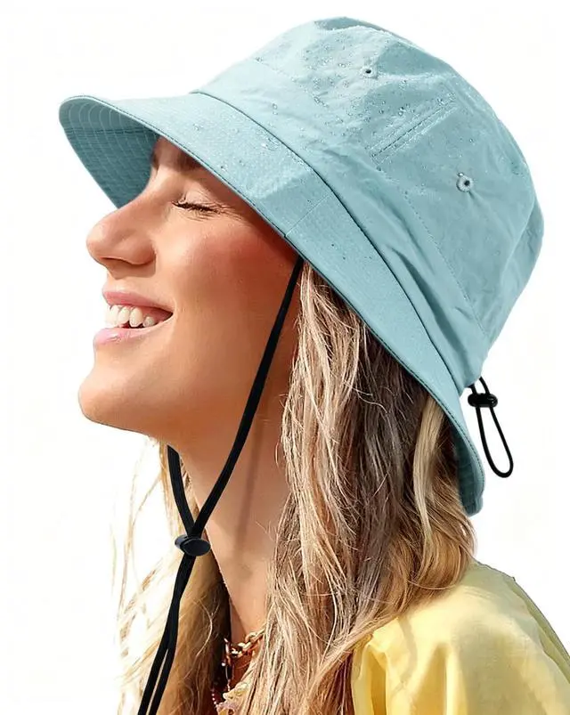 Main image of Water-Resistant Bucket Hat for Women Men Rain Hat UPF 50+ Boonie Sun Hat Foldable Summer Floppy Fishing Safari Hats