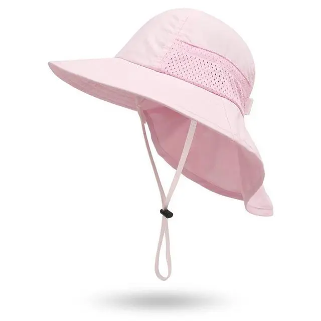 Main image of Baby Sun Protection Hat for Infant Toddlers Boys Girls UPF 50+ Sunhat for Outdoor Beach Swim (US, Age, 3 Months, 24 Months, Pink)