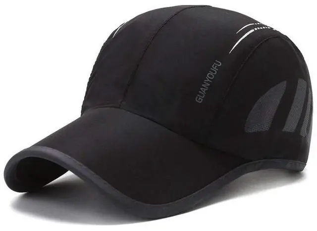 Main image of Outdoor Sun Visor Hats Lightweight Waterproof Breathable Sports Hat UPF50+ Ultra Thin Cooling Baseball Hats (YD04-Black)