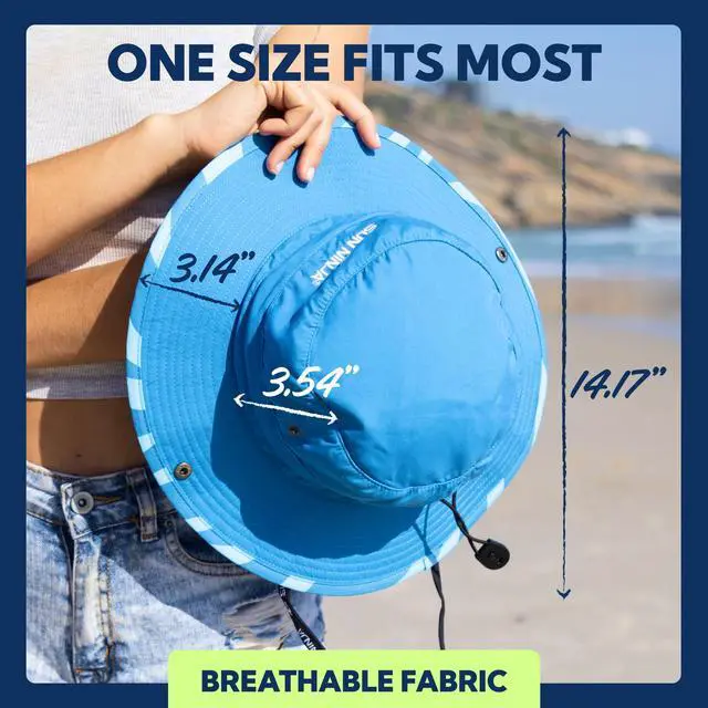 Alt view image 3 of 7 - Bucket Hat for Men & Women, Cooling with Adjustable Strap, Wide Brim, UPF UV 50+ Protection, Foldable Boonie Hat for Fishing, Hiking, Beach, Safari, Kayaking, SUPing - Palm Trees