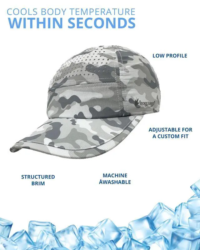 Alt view image 3 of 7 - Chilly Pro Cooling Hat, Instant Cooling and Sun Protection, Light Gray Camo, OS