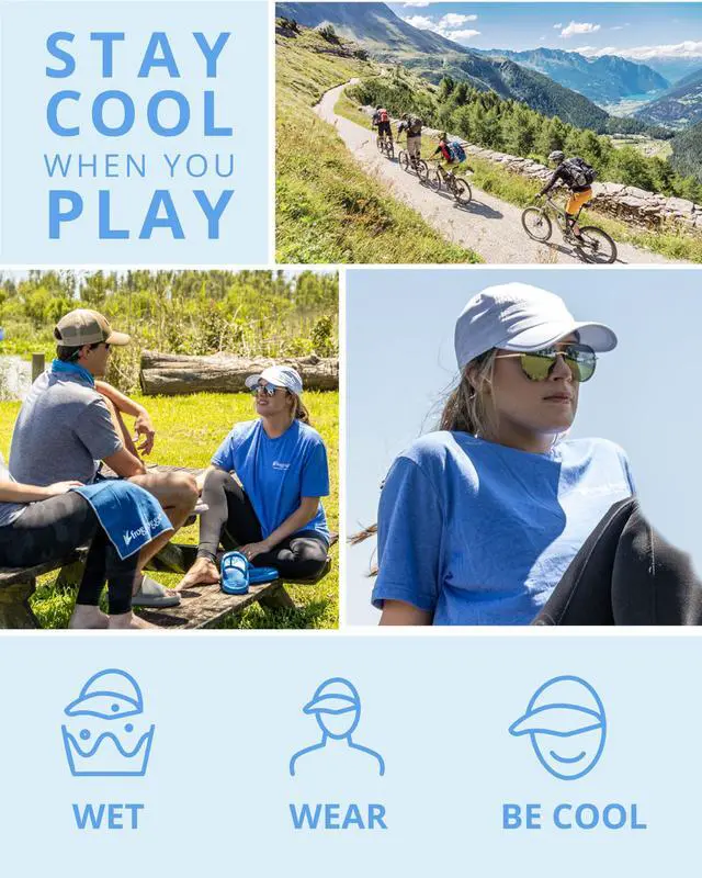 Alt view image 7 of 7 - Chilly Pro Cooling Hat, Instant Cooling and Sun Protection, Light Gray Camo, OS