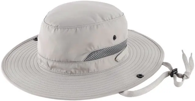 Main image of UPF 50+ Sun Hats for Men Women Wide Brim Outdoor Fishing Hat Hiking Travel Sun Protection Hat Cowboy Light Grey