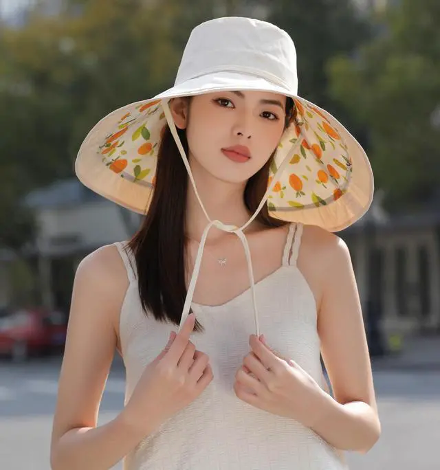 Alt view image 6 of 7 - 7 inch Wide Brim Women Summer Sun Floppy Hat Beach Bucket Hats Reversible Foldable Fishing Travel UV Protection Ladies Hat