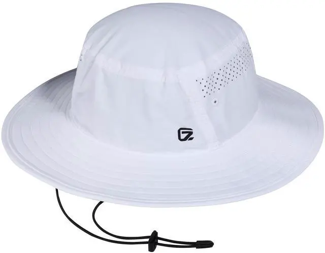 Main image of UV Protection Bucket Hat for Men & Women, Wide Brim Sun Hats for Fishing Hiking, Breathable Quick-Dry Cooling Safari, Water-Repellent Bonnie Sunhat for Beach Golf Garden Travel White