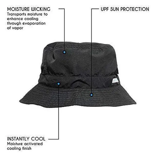 Alt view image 3 of 7 - Adult Unisex Cooling Bucket Cap Boonie Hat for for Fishing, Camping, and Kayaking with Mesh Vent and Sweatband - Large/X-Large, Anthracite