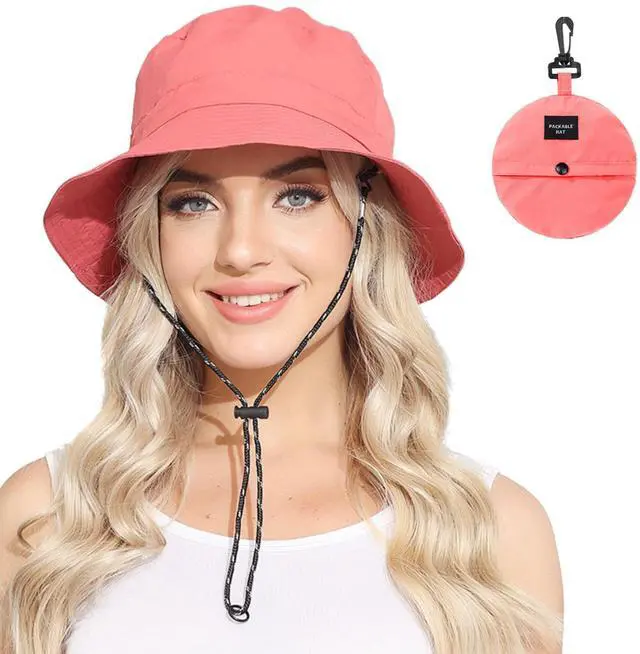 Main image of Womens Packable Waterproof Bucket Hat Men UV Protection Sun Hat, Watermelon