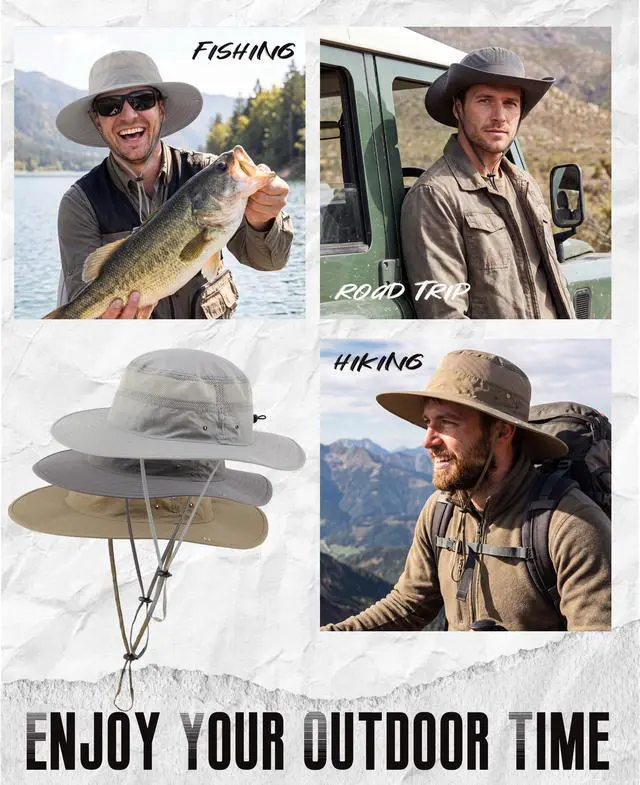 Alt view image 4 of 6 - Outdoor Mesh Sun Hat Wide Brim Sun Protection Hat Summer Fishing Hunting Hiking Gardenig Hat Navy Blue
