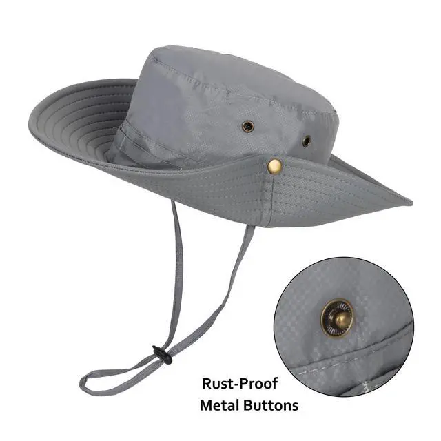 Alt view image 2 of 6 - Wide Brim Sun Hat for Men Women, UPF 50+ UV Protection Beach Bucket Hat, Summer Outdoor Safari Fishing Hats