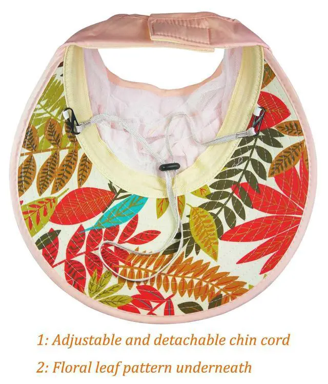 Alt view image 3 of 7 - Sun Hats for Women Wide Brim Sun Hat UV Protection Visor Floppy Summer Packable Caps Light Pink