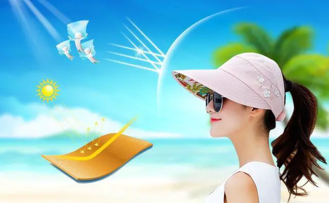 Alt view image 7 of 7 - Sun Hats for Women Wide Brim Sun Hat UV Protection Visor Floppy Summer Packable Caps Light Pink