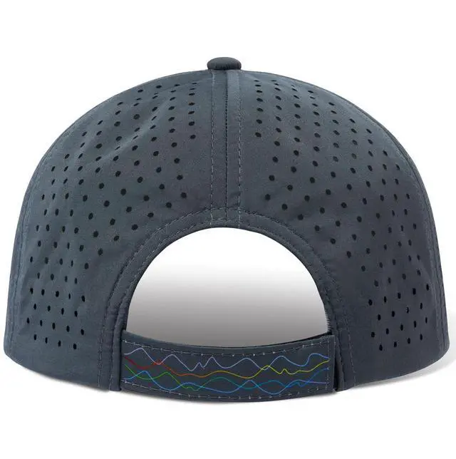 Alt view image 5 of 6 - UPF 50+ Performance Water Resistant Baseball Cap Lightweight Breathable Hat Golf Running Boat Hiking for Men Women Dark Grey