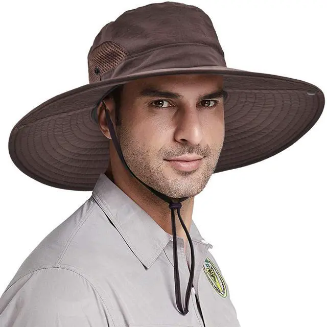 Main image of Wide Brim Fishing Sun Hat for Men Women, UPF 50+ Waterproof Bucket Boonie Hat Hiking Camping Safari Garden Beach