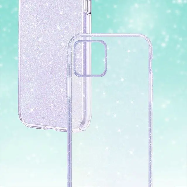 Alt view image 7 of 7 - Compatible with iPhone 11 Case, Clear Glitter Sparkle Bling Anti-Scratch Shockproof Protective Flexible Phone Cases Cute Slim Thin Bumper Cover for Women Girls (6.1 inch) 2019