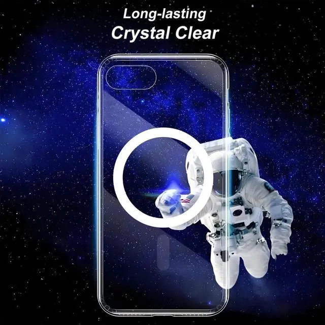Alt view image 6 of 6 - iPhone Case Compatible with iPhone SE 2nd 2020 and 3rd 2022 Generation/iPhone 7 / iPhone 8 4.7 Inch, Magnetic Clear Case Protective Bumper Hard Back Cover
