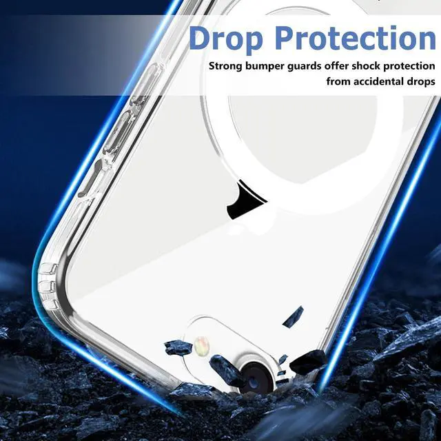 Alt view image 3 of 6 - iPhone Case Compatible with iPhone SE 2nd 2020 and 3rd 2022 Generation/iPhone 7 / iPhone 8 4.7 Inch, Magnetic Clear Case Protective Bumper Hard Back Cover