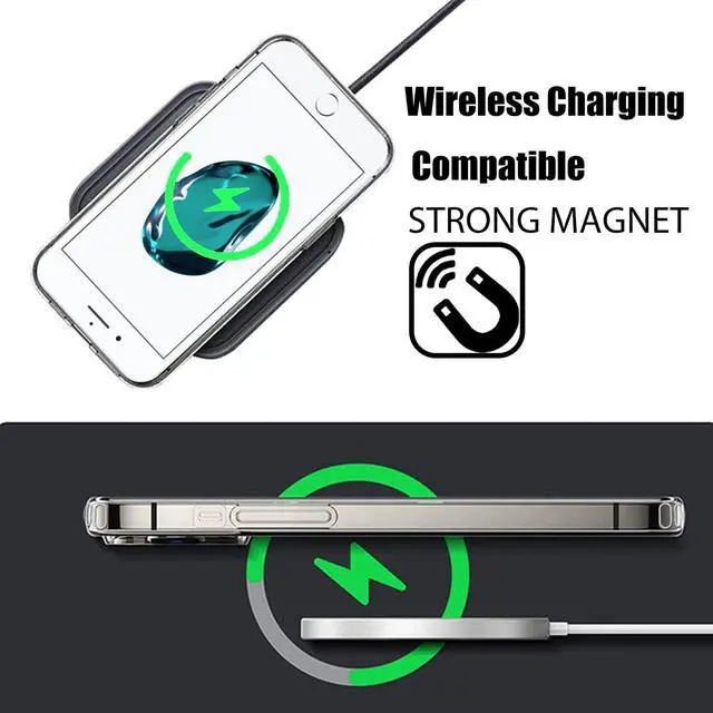 Alt view image 5 of 6 - iPhone Case Compatible with iPhone SE 2nd 2020 and 3rd 2022 Generation/iPhone 7 / iPhone 8 4.7 Inch, Magnetic Clear Case Protective Bumper Hard Back Cover