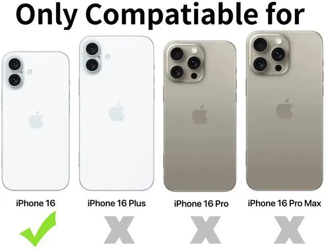 Alt view image 2 of 6 - Phone Case Compatible with iPhone 16, Clear Case Anti-Yellowing Protective Bumper Hard Back Cover for 6.1 Inch