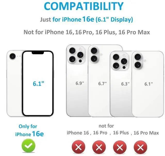 Alt view image 2 of 7 - Compatible with iPhone 17e/16e Wallet Case with Card Holder, PU Leather Kickstand Card Slots Case, Double Magnetic Clasp and Durable Shockproof Cover 6.1 Inch (Rose Gold)