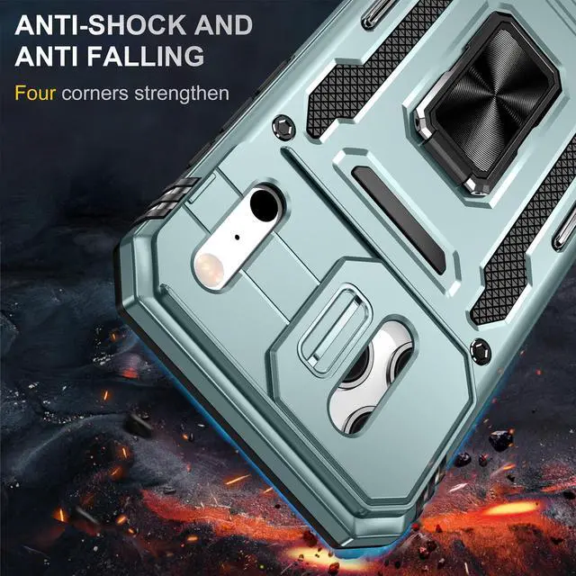 Alt view image 2 of 6 - Case Compatible with iPhone17 Pro Max Phone Case with Stand & Camera Cover & HD Screen Protector, Dual-Layer Shockproof Military-Grade Drop Protection, for 17 Pro Max (Alpine Green)