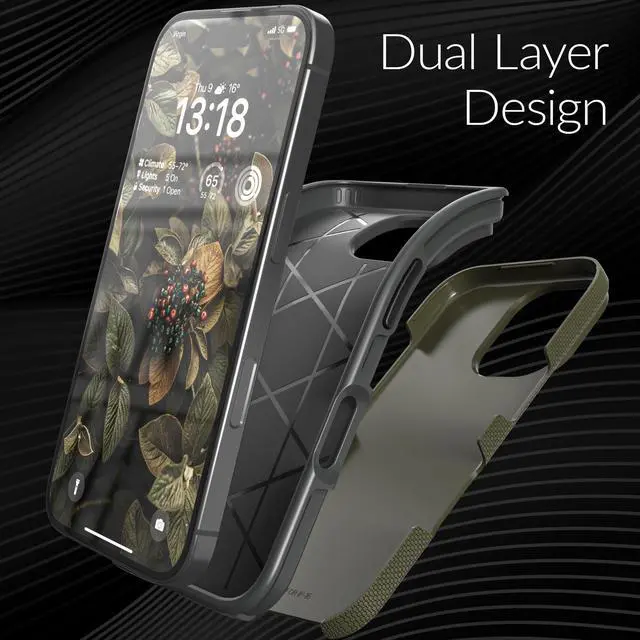 Alt view image 4 of 7 - Dual Guard Compatible with iPhone 16 Case, Compatible with MagSafe Shockproof Protection Dual Layer Case for Apple iPhone 16 (6.1") - Sage