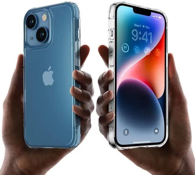 Alt view image 6 of 6 - for iPhone 14 Case for iPhone 13 Case Clear Transparent Shockproof Bumpers Cases for iPhone 13/14 Phone Case