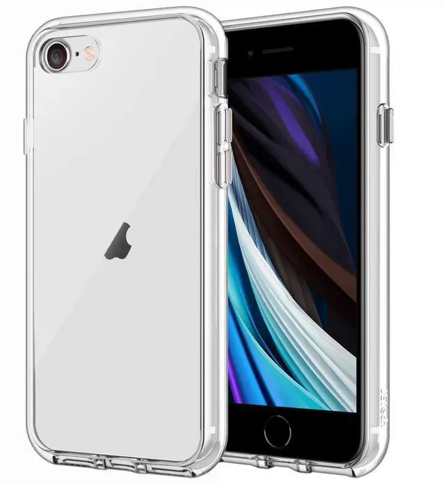Main image of Case for iPhone SE 3/2 (2022/2020 Edition), iPhone 8 and iPhone 7, 4.7-Inch, Non-Yellowing Shockproof Phone Bumper Cover, Anti-Scratch Clear Back (Clear)