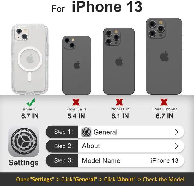 Alt view image 2 of 6 - for iPhone 13 Case, Compatible with MagSafe, Durable Dual Layer Transparent Magnetic Phone Cases, Heavy Duty Shockproof and Anti-Drop Protective Cover for iPhone 13, 6.1'', Clear