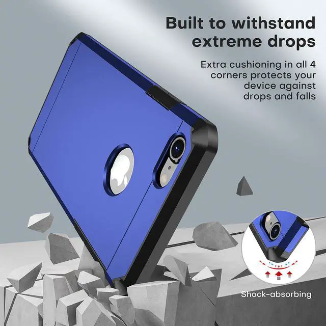Alt view image 7 of 7 - for iPhone 7 Case/iPhone 8 Case, Heavy Duty Dual Layer Protection Cover (Navy Blue)