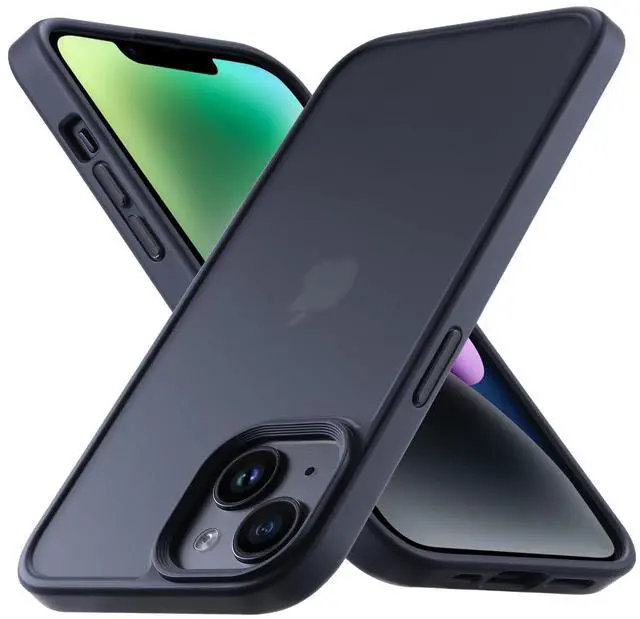 Main image of for iPhone 14 Phone Case, Shockproof for iPhone 13 Case, Military Grade Drop Protection, Protective Hard Back Slim Translucent Case for i 13 Phone case/iPhone 14 case 6.1'', Frosted Black