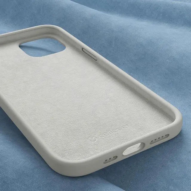 Alt view image 3 of 7 - Heavy-Duty Silicone Case for iPhone 13 - Military Drop Protection, Elevated Screen & Camera Protection, Scratch-Free Interior, Stone