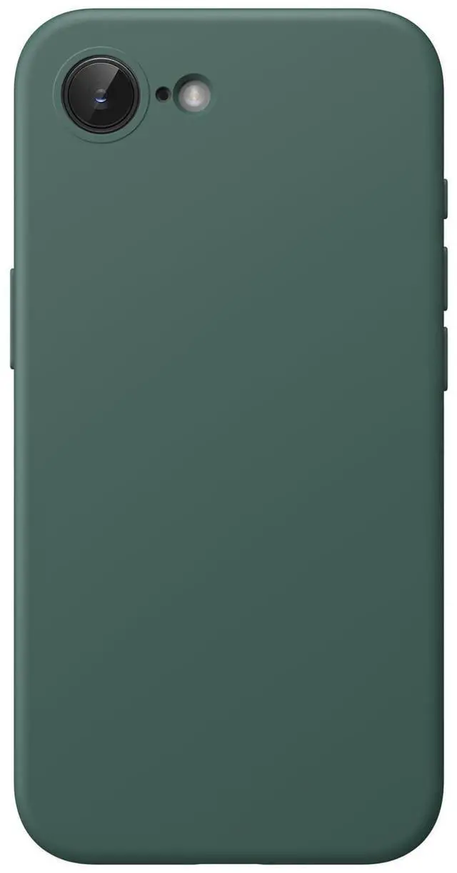 Main image of Liquid Silicone Case for iPhone 17e (2026) / iPhone 16e, Silky Soft Touch Full-Body Protective Phone Case, Anti-Scratch Shockproof Cover with Microfiber Lining (Midnight Green)