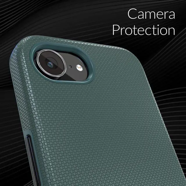 Alt view image 3 of 7 - for iPhone 17e Case and iPhone 16e Case, Shockproof Protection Dual Layer Case for iPhone 17e, iPhone 16e (6.1 inch) - Forest Green
