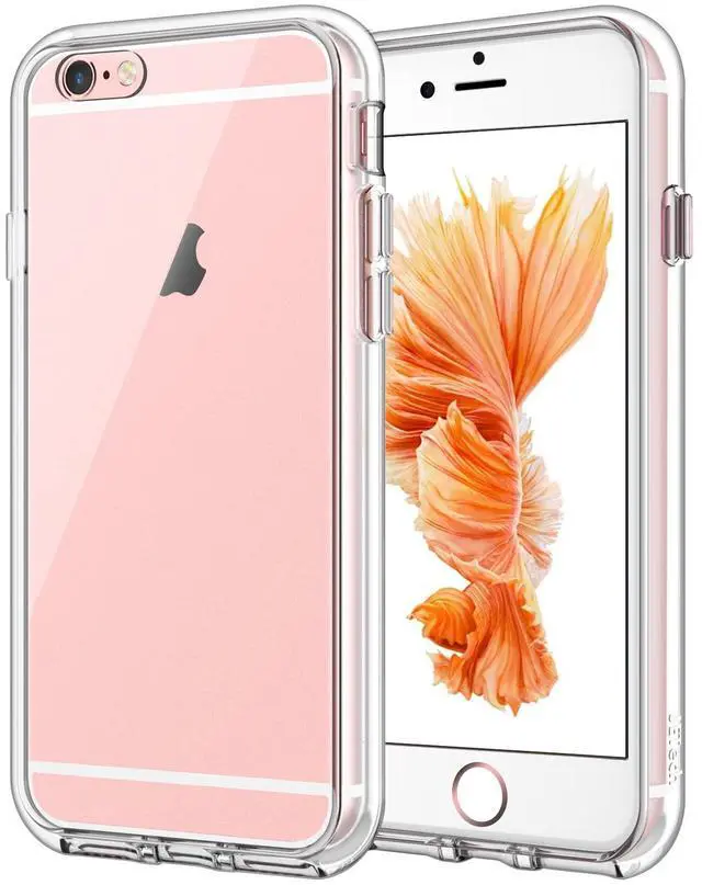 Main image of Case for iPhone 6 and iPhone 6s, Non-Yellowing Shockproof Phone Bumper Cover, Anti-Scratch Clear Back (Clear)